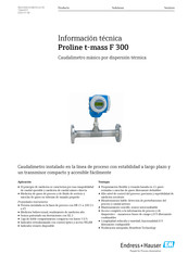 Endress+Hauser Proline Promass F 300 Información Técnica