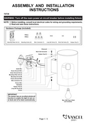 Vaxcel T0739 Manual De Ensamblaje E Instalación