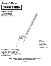 Craftsman 316.792490 Manual Del Operador