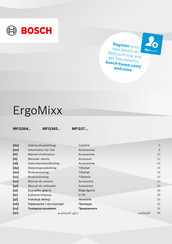 Bosch ErgoMixx MFQ37 Serie Manual De Usuario