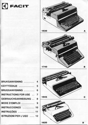 Facit 1620 Instrucciones