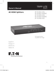 Eaton TRIPP LITE B118-002-UHD Manual Del Propietário