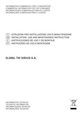 Sirius SL906L TW Instrucciones De Uso Y De Montaje