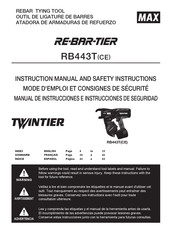 Max RE-BAR-TIER RB443T Manual De Instrucciones E Instrucciones De Seguridad