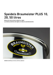 Speidel Braumeister PLUS 20 Manual De Instrucciones Original