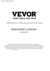 VEVOR Lacrosse JH-402 Manual De Instrucciones