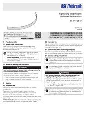 RSF Elektronik MB MSS 25 SK Instrucciones De Uso