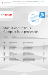 Bosch MultiTalent 3Plus MCM3P Serie Instrucciones De Uso