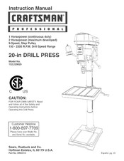 Craftsman professional 152.229020 Manual De Instrucciones