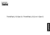 Lenovo ThinkPad L13 2-in-1 Gen 5 Manual De Instrucciones