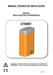 Aprimatic AT5000T Manual Técnico De Instalación