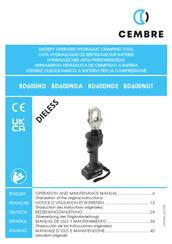 Cembre BD600ND Manual De Uso Y Mantenimiento