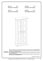 Walker Edison DT41 Instrucciones De Ensamblaje