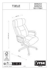 JYSK TJELE 3690253 Instrucciones De Montaje