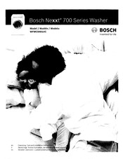 Bosch Nexxt WFMC6401UC Operacion, Cuidado E Instrucciones Para La Instalacion