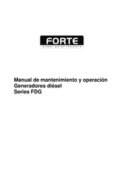 Forte FDG-125 Manual De Mantenimiento Y Operacion