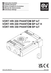 Vortice VORT HRI 350 PHANTOM BP IoT Manual De Instrucciones
