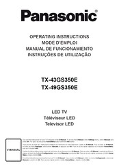 Panasonic TX-43GS350E Manual De Funcionamiento