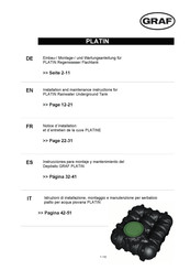 Graf PLATIN 390002 Instrucciones Para Montaje Y Mantenimiento