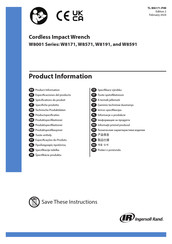 Ingersoll Rand W8191 Especificaciones Del Producto