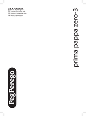 Peg-Perego prima pappa zero3 Instrucciones De Uso