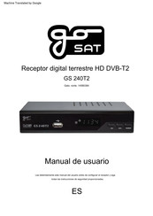 GoSAT GS 240T2 Manual De Usuario