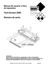 Redexim Verti-Groom 2000 Manual De Usuario