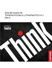 Lenovo ThinkPad X13 2-in-1 Gen 5 Guia Del Usuario