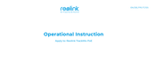 Reolink TrackMix PoE Instrucciones De Operación