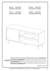 Walker Edison W52NORGS Instrucciones De Ensamblaje