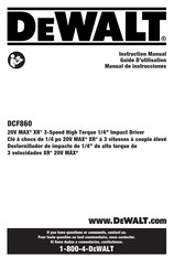 DeWalt DCF860 Manual De Instrucciones