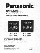 Panasonic CT-2002H Manual De Instalación