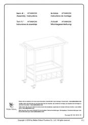 Walker Edison AF34MADW Instrucciones De Montaje