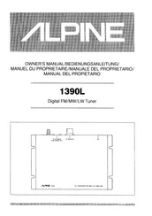 Alpine 1390L Manual Del Propietário