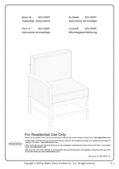 Walker Edison MDL5MBR Instrucciones De Ensamblaje