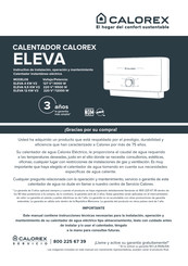 Calorex ELEVA 12 KW V2 Instructivo De Instalación, Operación Y Mantenimiento