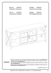 Walker Edison W60MX2D Instrucciones De Montaje