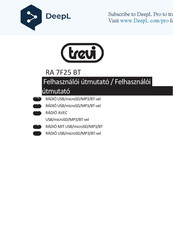 Trevi RA 7F25 BT Manual Del Usuario