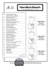 Hamilton Beach Commercial HBH550R Serie Manual De Operación