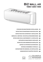 Olimpia splendid Bi2 WALL AR 1200 Manual De Instalación Y Mantenimiento