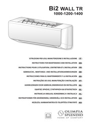 Olimpia splendid Bi2 WALL TR 1000 Manual De Instalación Y Mantenimiento