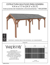 Yardistry YM12870M Instrucciones De Instalación Y Funcionamiento