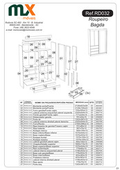 mx moveis RD032 Instrucciones De Montaje