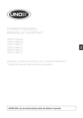 Unox BAKERLUX SHOP.Pro XEKPT-08EU-C Manual De Instalación, Uso Y Mantenimiento