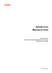 Canon MG2400 Serie Manual En Linea