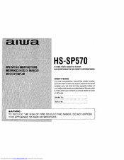 Aiwa HS-SP570 Instrucciones De Manejo