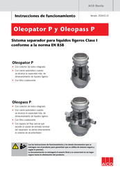 ACO Oleopass P Instrucciones De Funcionamiento