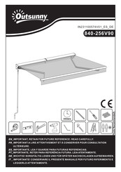 Outsunny 840-256V90CW Instrucciones De Montaje E Instalación