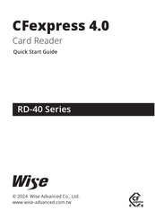 Wise CFexpress 4.0 RD-40 Serie Guia De Inicio Rapido