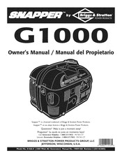Briggs & Stratton Snapper G1000 Manual Del Propietário